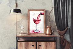 Serve Red Wine Wall Art