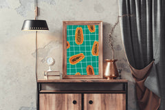 Painting Papaya Fruit Pieces - beink online art store