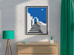 Stairs to the Sky. Santorini - Greece Wall Art