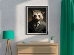 Possum in a Pin Stripe Suit Wall Art