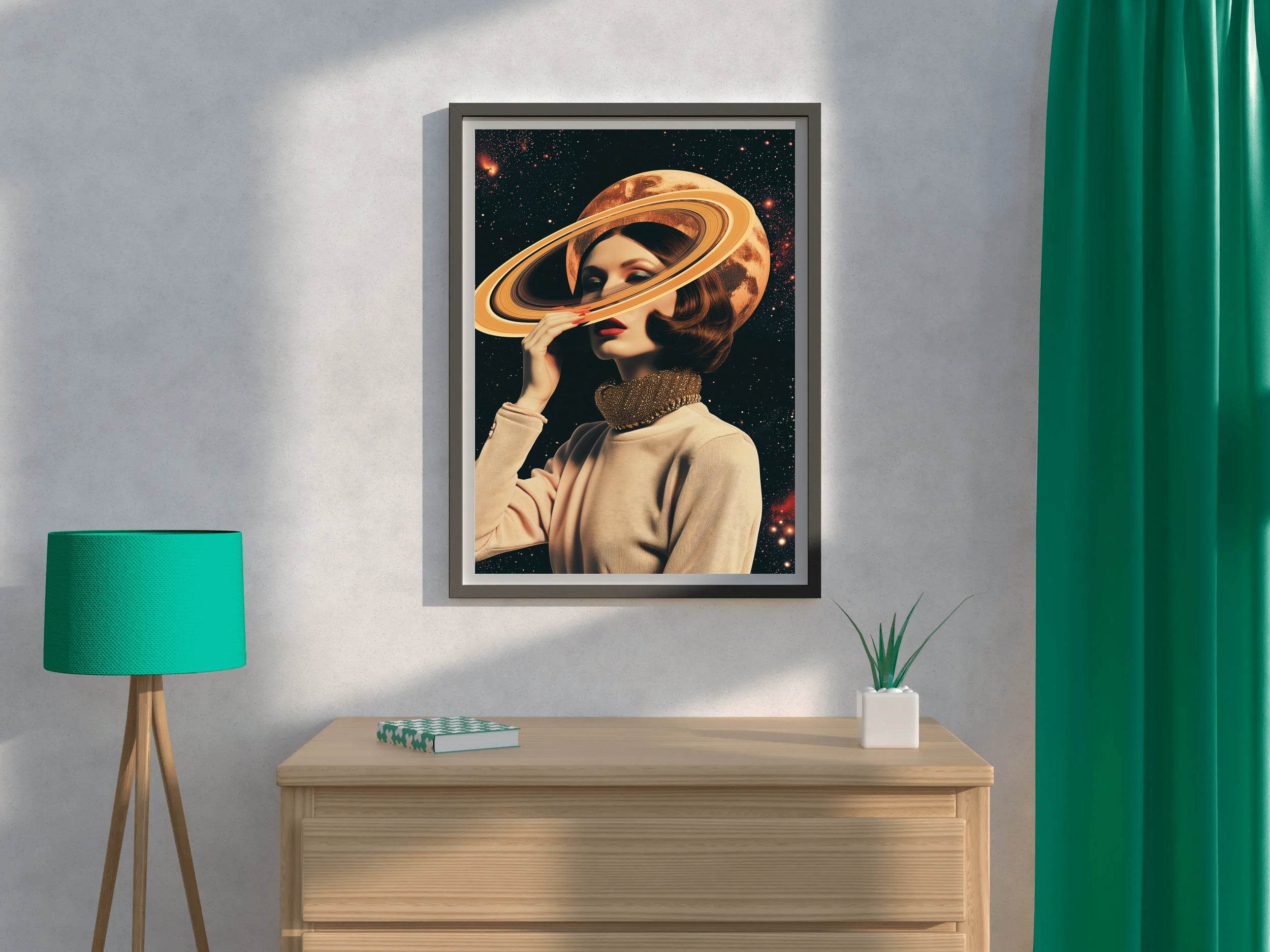 Space Model Wig Drawing Wall Art - beink online art store