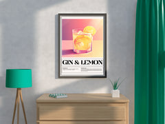 Lemon Gin Drink Wall Art