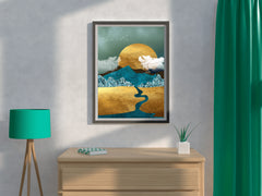 Wanderlust Golden Path Modern Wall Art