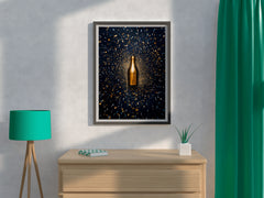 Golden Bottle Wall Art