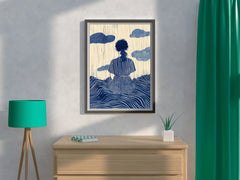 Girl Day Dreaming Modern Wall Art