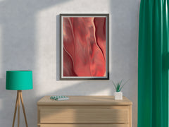 Red Oil Paint Background Abstract Wall Art