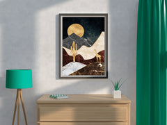 Desert Moonlit Modern Wall Art