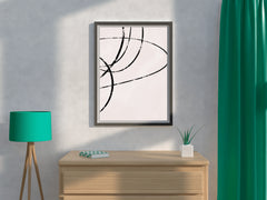 Abstract Oval Lines Wall Art