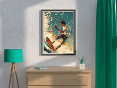 Skiing On Musical Notes Wall Art