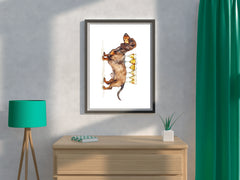 Dog Design Wine Table Wall Art