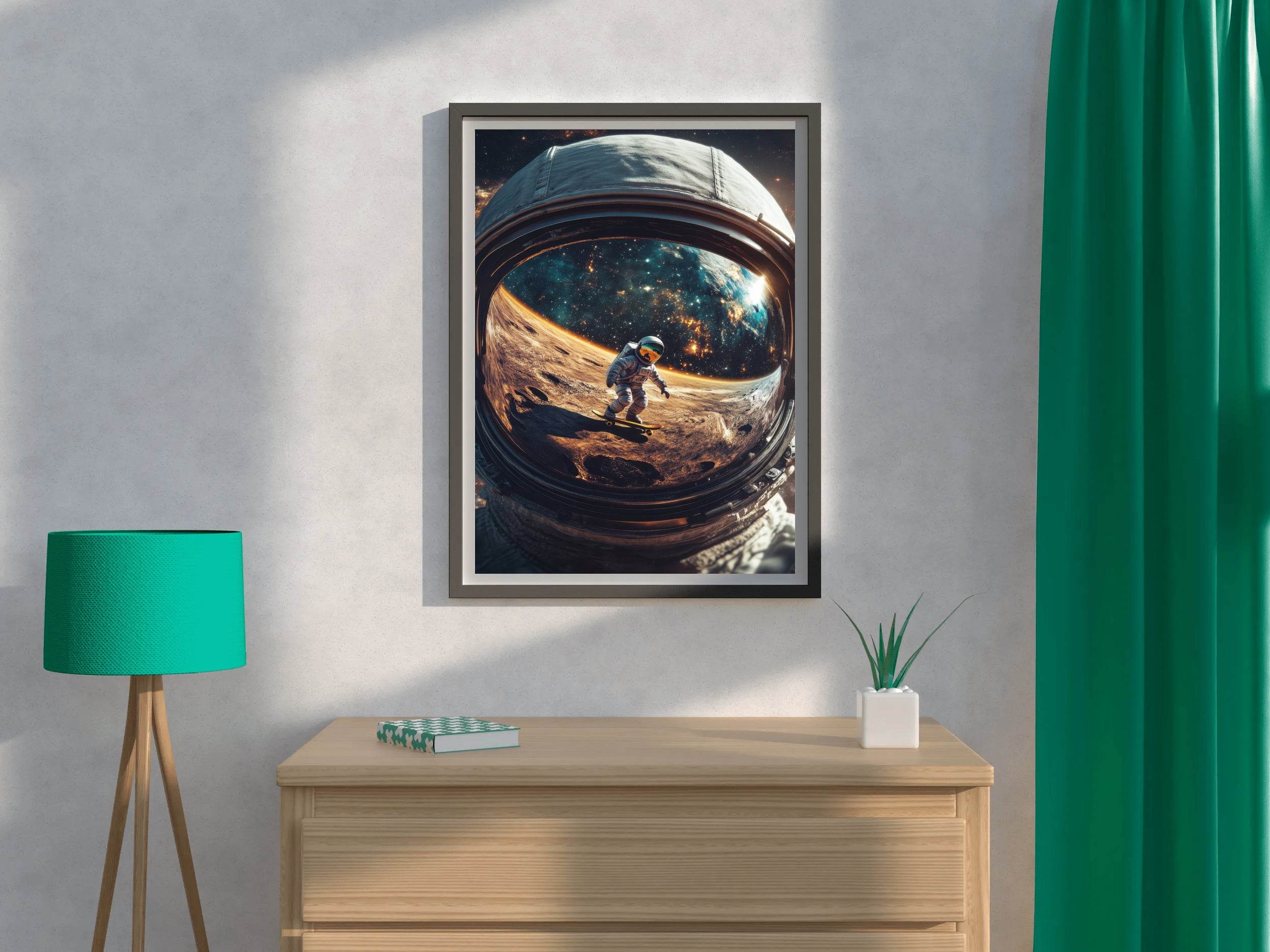 Astronaut in space reflection Wall Art - beink online art store