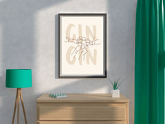 Gin Gin Cocktail Wall Art