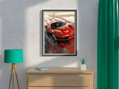 Ferrari F8 Full Red Wall Art