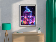 Fire Ice Cube Wall Art