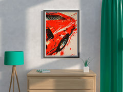 Rear View Ferrari458 Wall Art