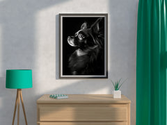 Chihuahua Dog Black & White Wall Art