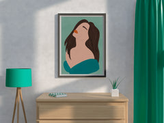 Sad Woman Face Wall Art