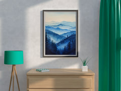 Misty Blue Mountains Wall Art