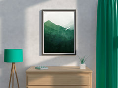 Mountain Forest Painting Wall Art