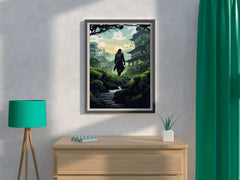 Full Shot Ninja Wearing Equipment Anime Wall Art - beink online art store