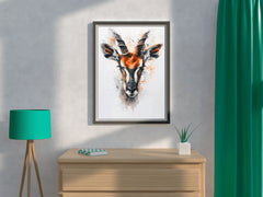 Watercolor Deer Animal Wall Art