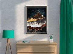 Marbled Mountain Modern Wall Art