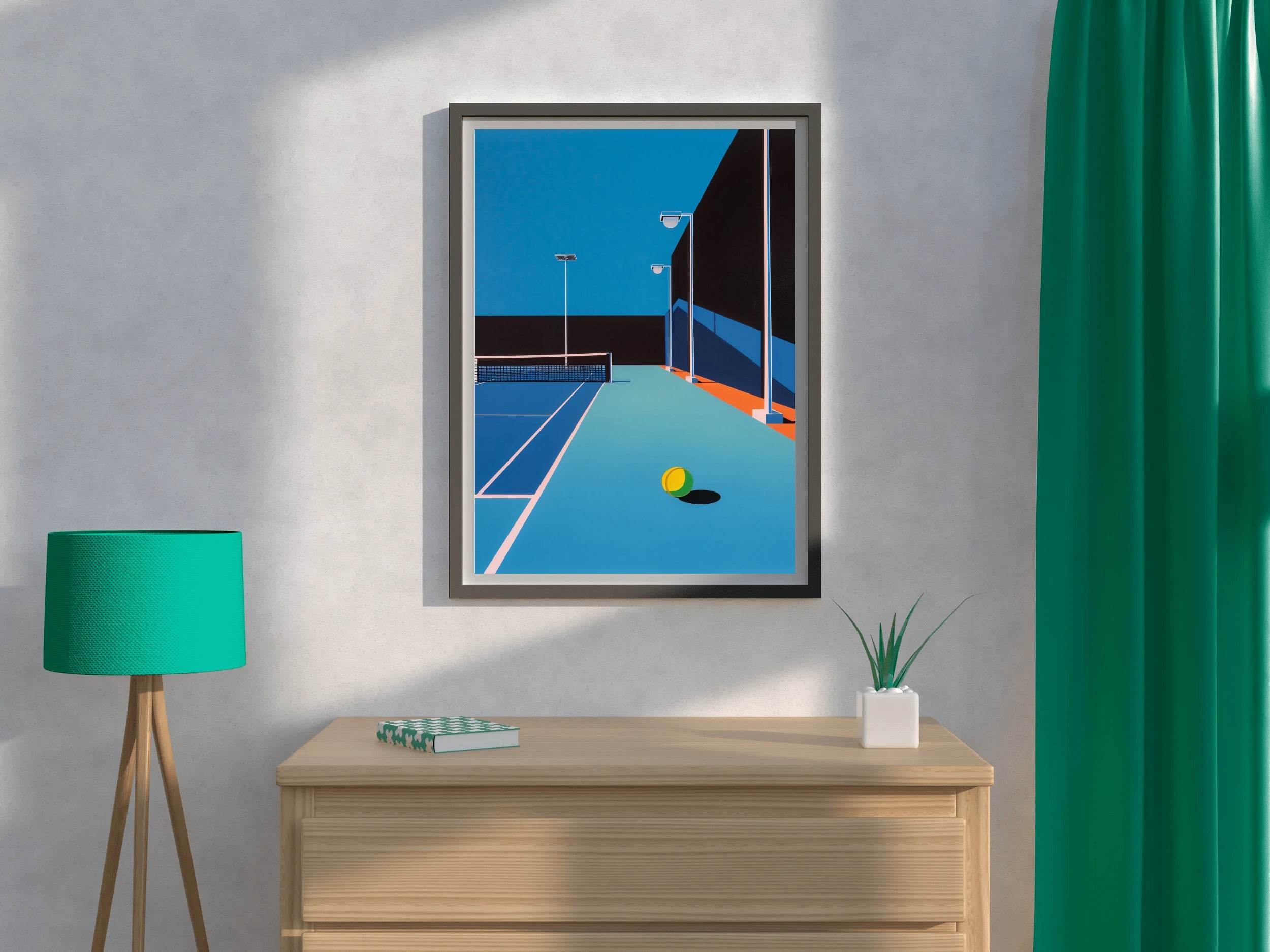 Tennis Court Art Print - beink online art store