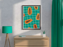Painting Papaya Fruit Pieces - beink online art store