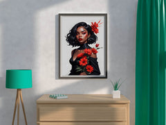 Lady in Beauty and flower Wall Art - beink online art store