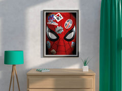 Spider Man Mask with Sticker on Mask Wall Art - beink online art store