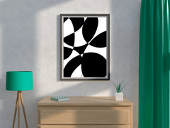 Black and White Graphic Pattern Wall Art