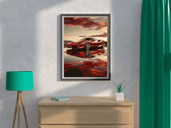 Ferrari F8 Red Sport Wall Art