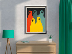 Ghostly Gathering - Haunting Appearance of the Figures Wall Art