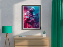 Black Guitarist Wall Art