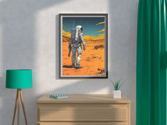 Adventure in Space Astronauts on Desert Planet Artwork