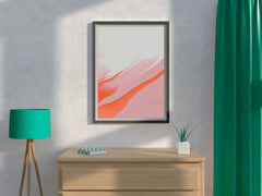 Orange and Pink Background Abstract Wall Art