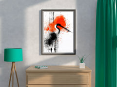 Stork Bird Oil Painting Wall Art