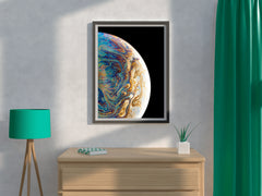 Multicolor Planet Fluid Painting Abstract Wall Art