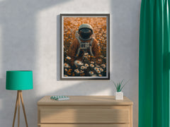 Lying In Flowers Astronaut Artwork - beink online art store