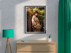 Beautiful Anime woman in Garden Anime Wall  Art