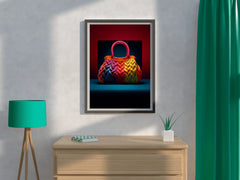 Colorful Knitted Bag Wall Art