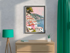 Beautiful Village By The Beach Wall Art