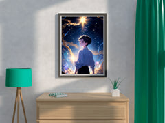 Portrait of Anime character with Stars Anime Wall  Art