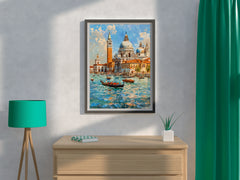 Watercolor Painting Of Venice Italy Wall Art