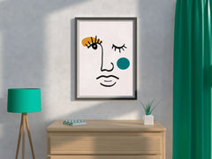 Cartoon Human Face Wall Art