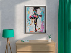 Oil Painting Of A Dancing Girl Wall Art