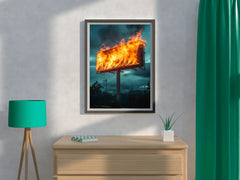 Fiery Billboard Wall Art