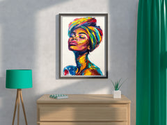 African Woman Painting Wall Art