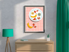 Painting a Plate Full of Fruit Wall Art - beink online art store