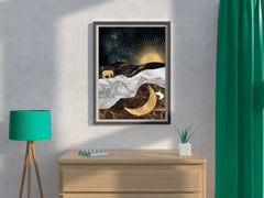 Lunar Sunrise Modern Wall Art